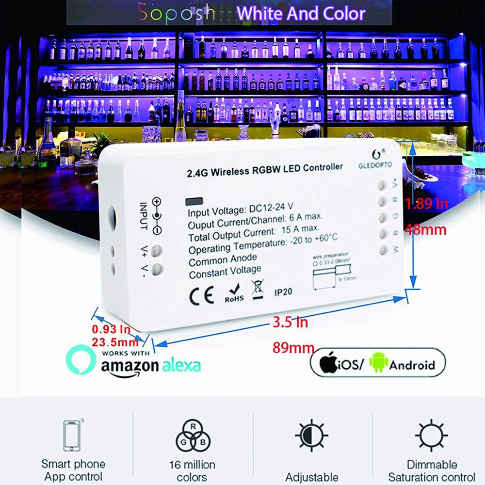DC12-24V Zigbee RGBCCT Strip Controller Compatible with Amazon Alexa and Voice Smartphone APP Control DC12-24V Zigbee RGBCCT Strip Controller Compatible with Amazon Alexa and Voice Smartphone APP Control